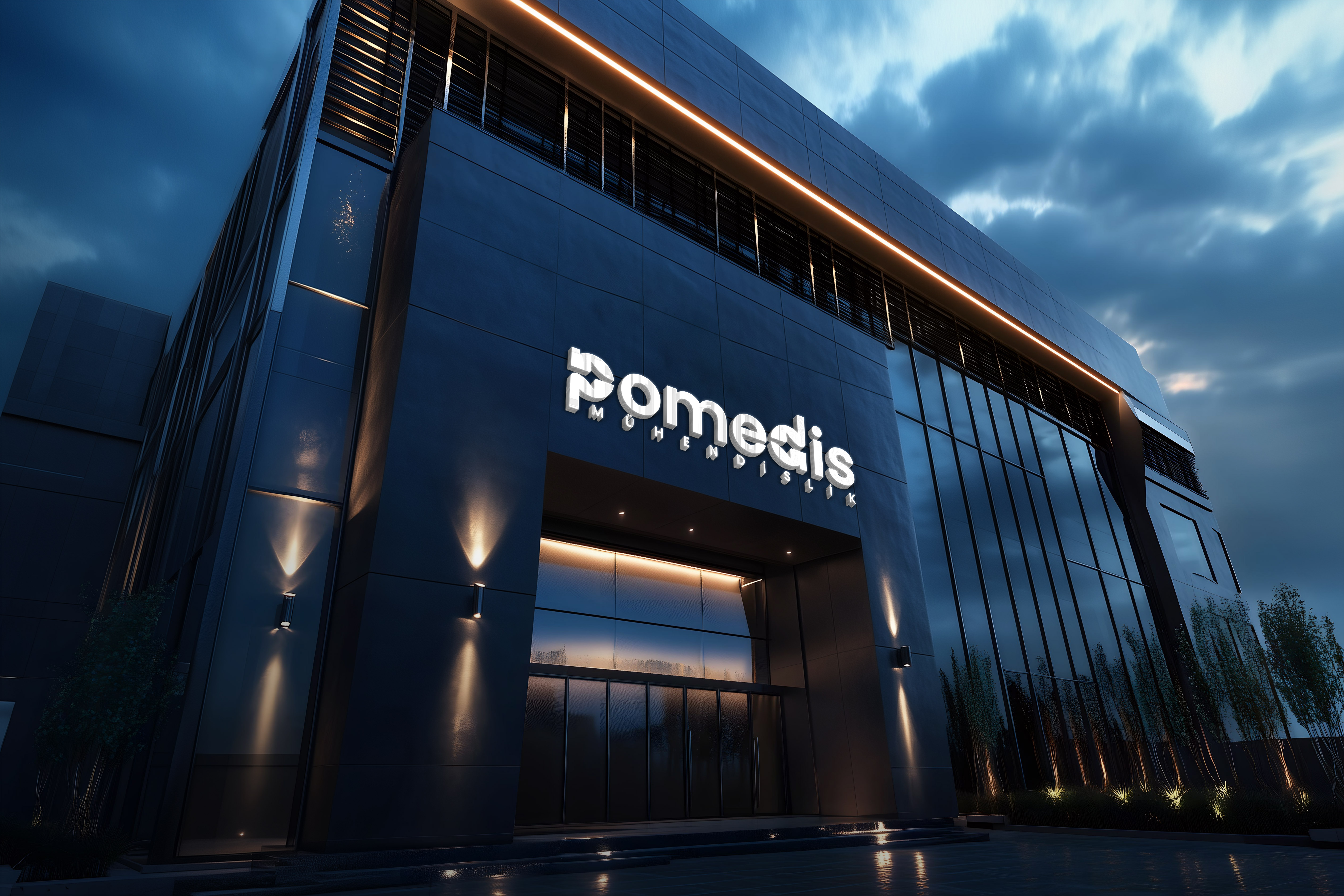 Pomedis LTD ŞTİ modern şirket binası - Mersin elektrik mühendislik firması